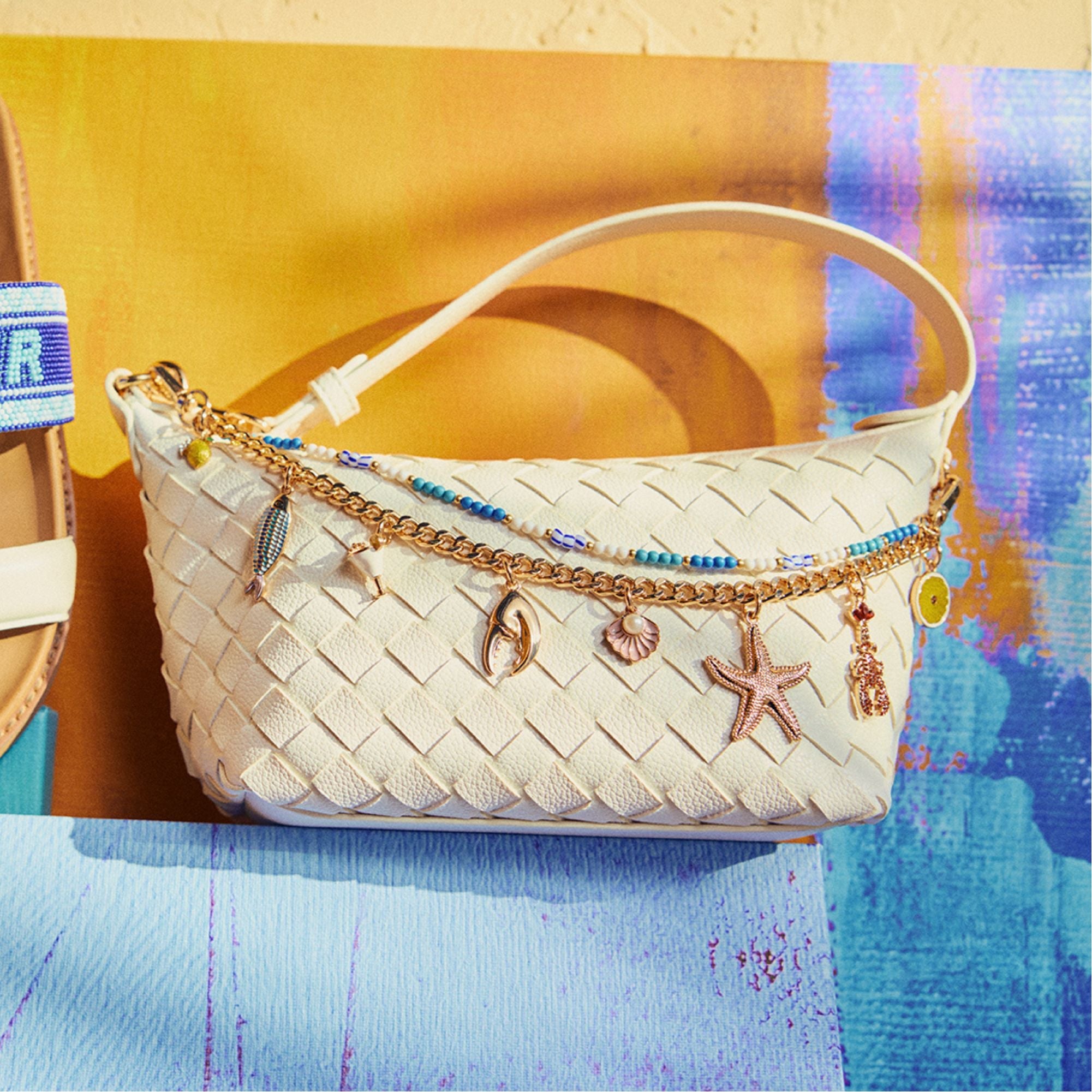Aldo Frankiewoven White Women's Shoulder Bags - Shoulder bag White