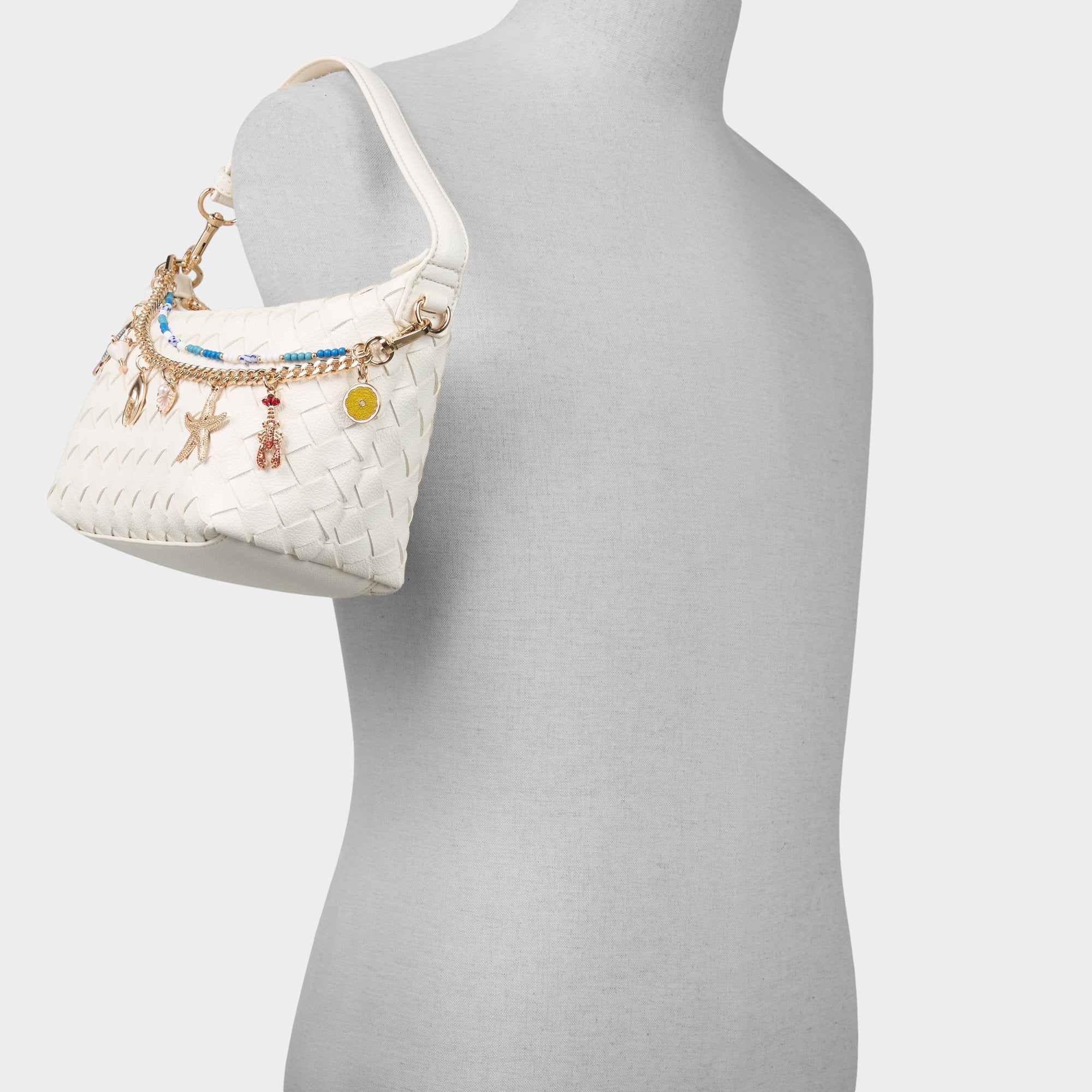 Aldo Frankiewoven White Women's Shoulder Bags - Shoulder bag White