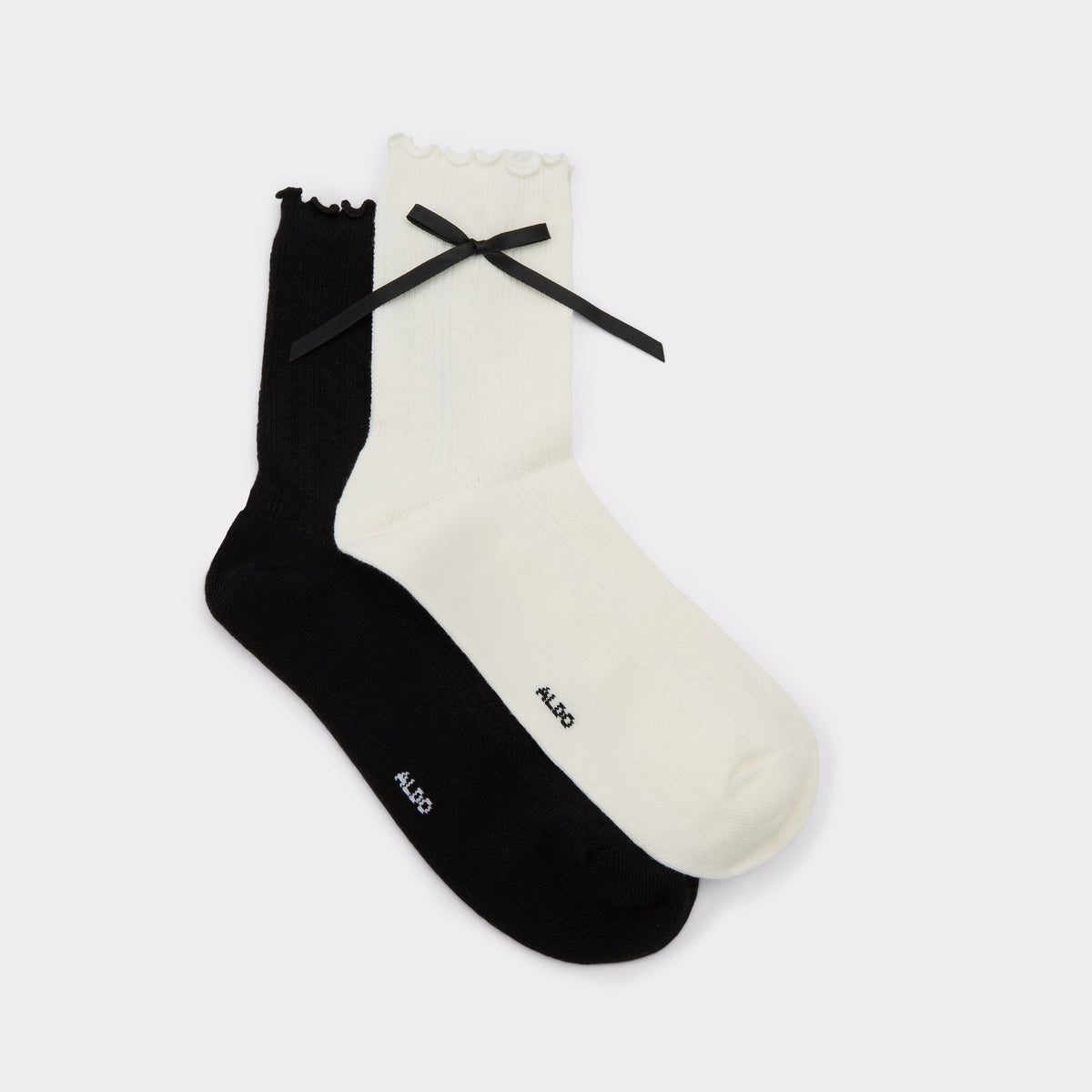Aldo Cutiebow in Black White - Socks Black/white