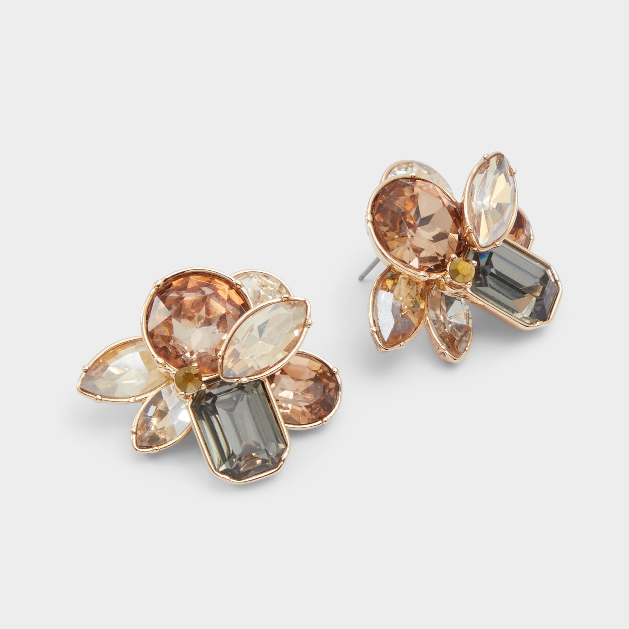 Aldo Brocla Light Brown Women's Earrings - Button earrings Light brown