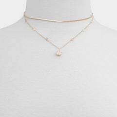 Aldo Teardrop Gold/Clear Multi Women's Necklaces - Necklace Gold/clear multi