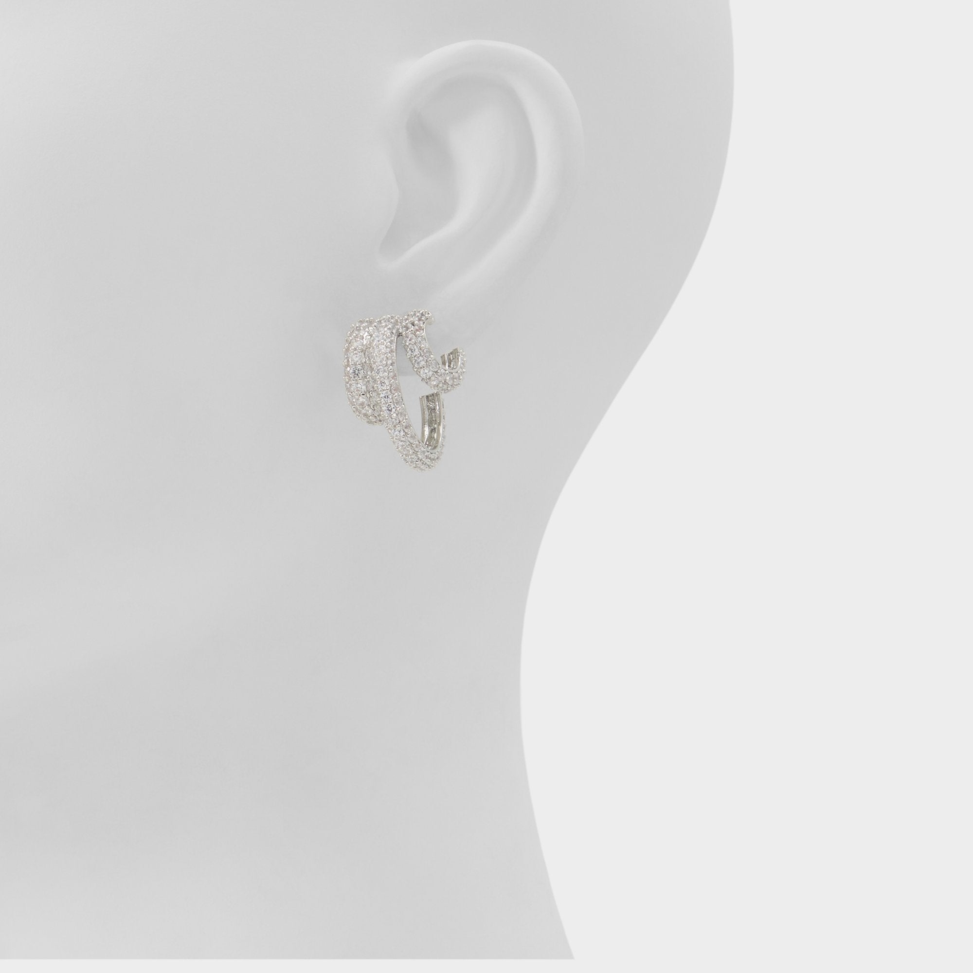 Aldo Glitzys in Silver Clear Multi - Hoop earrings Silver/clear multi