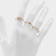 Aldo Sweetyheart Gold/Clear Multi Women's Cubic Zirconia - Ring Gold/Clear Multi
