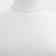 Aldo Flein Gold/Clear Multi Women's Necklaces - Layered necklace Gold/Clear Multi