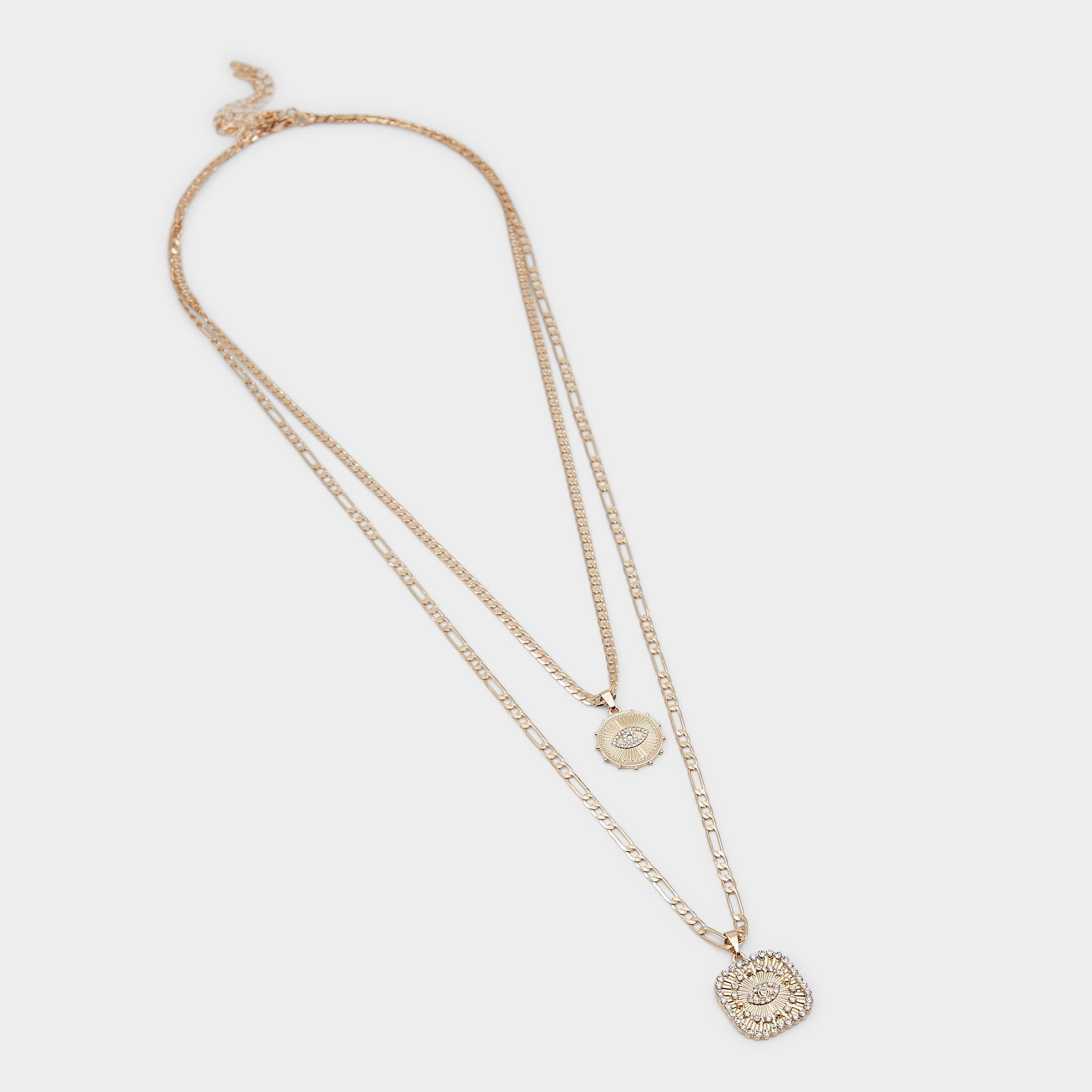 Aldo Naewin Gold/Clear Multi Women's Necklaces - Layered necklace Gold/Clear Multi