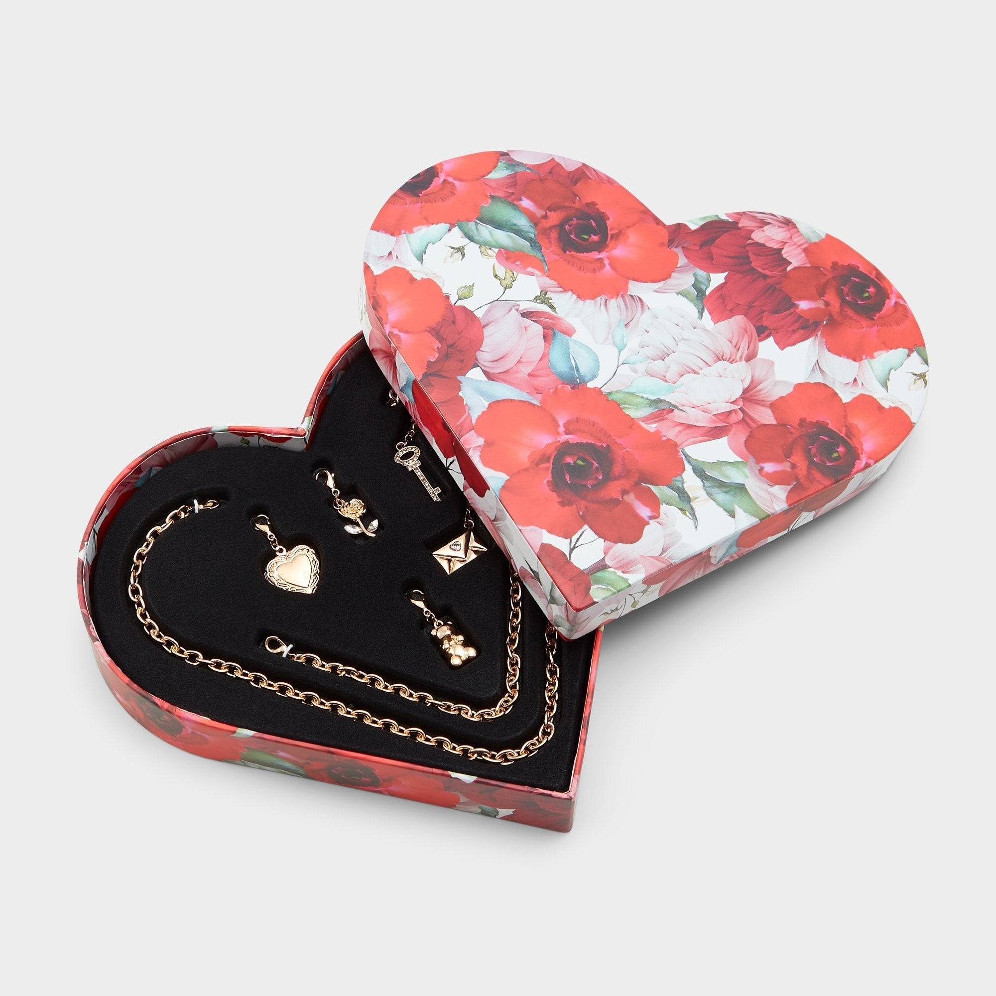 Aldo Bemyvalentine Gold/Clear Multi Women's Specialty - Necklace & bracelet set Gold/Clear Multi