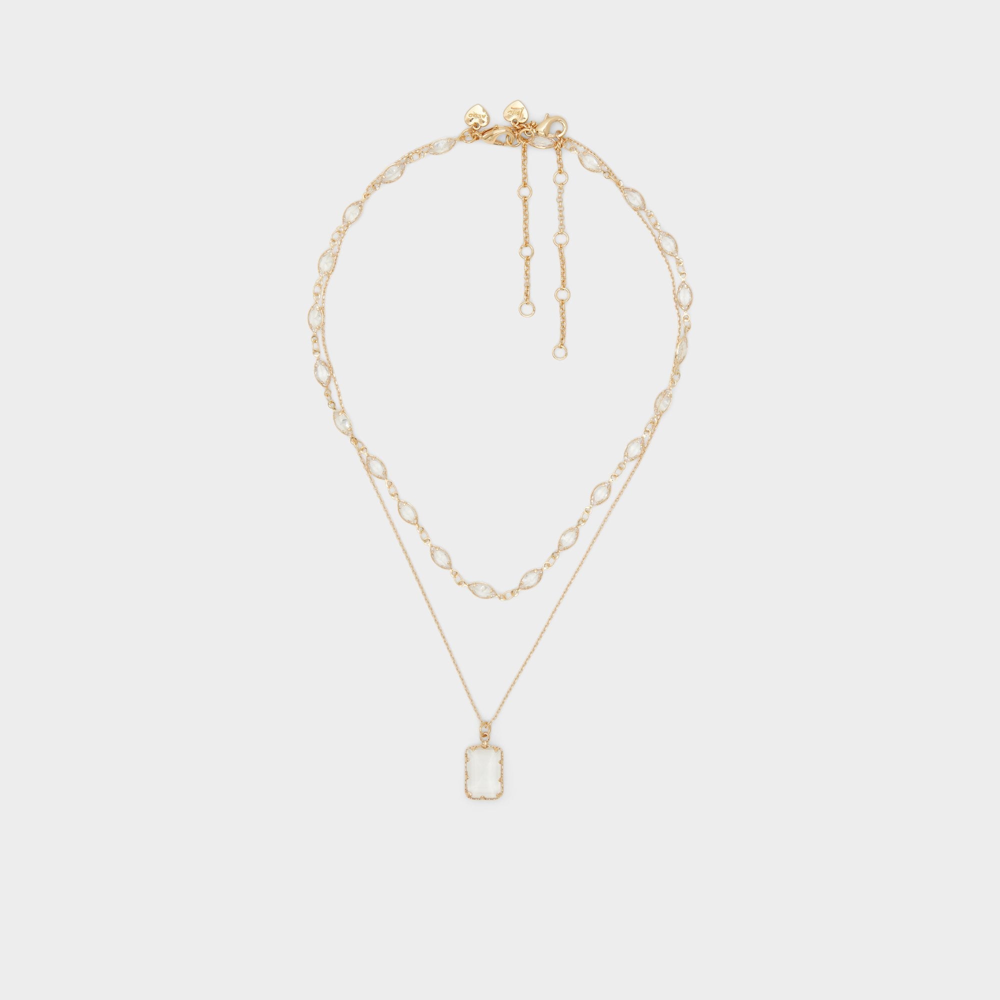 Aldo Destinie Gold/Clear Multi Women's Necklaces - Layered necklace Gold/Clear Multi