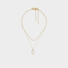 Aldo Destinie Gold/Clear Multi Women's Necklaces - Layered necklace Gold/Clear Multi