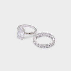 Aldo Ovalsparkles in Silver Clear Multi - Ring Silver/clear multi