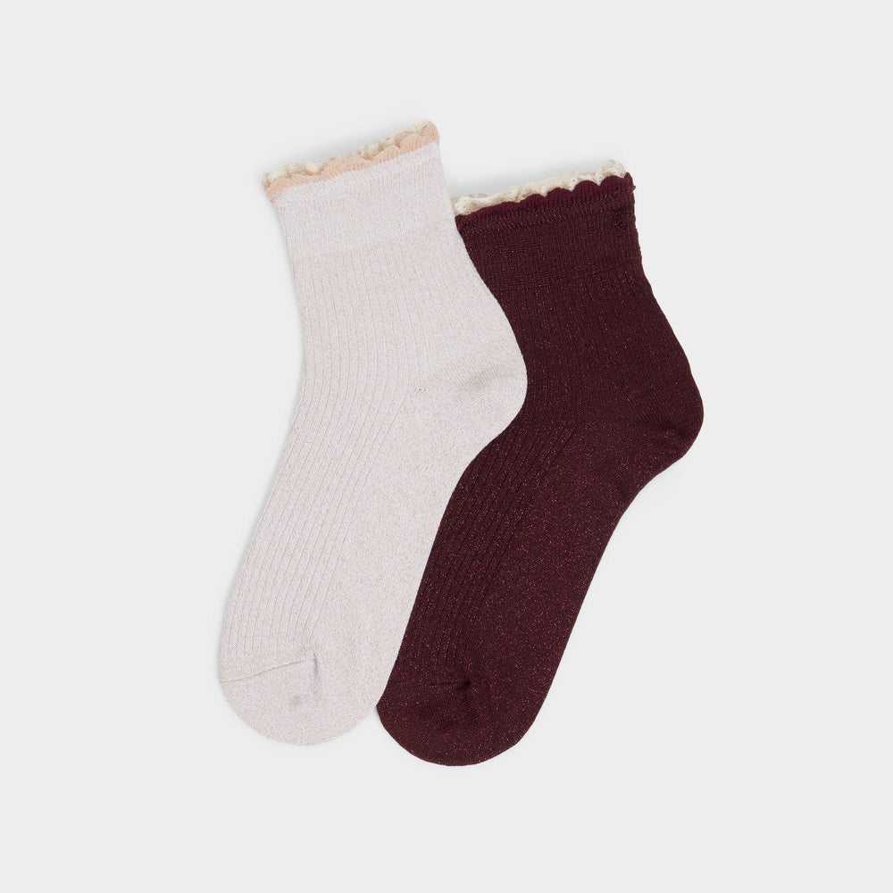 Aldo Sparklelace in Bordo - Socks Bordo