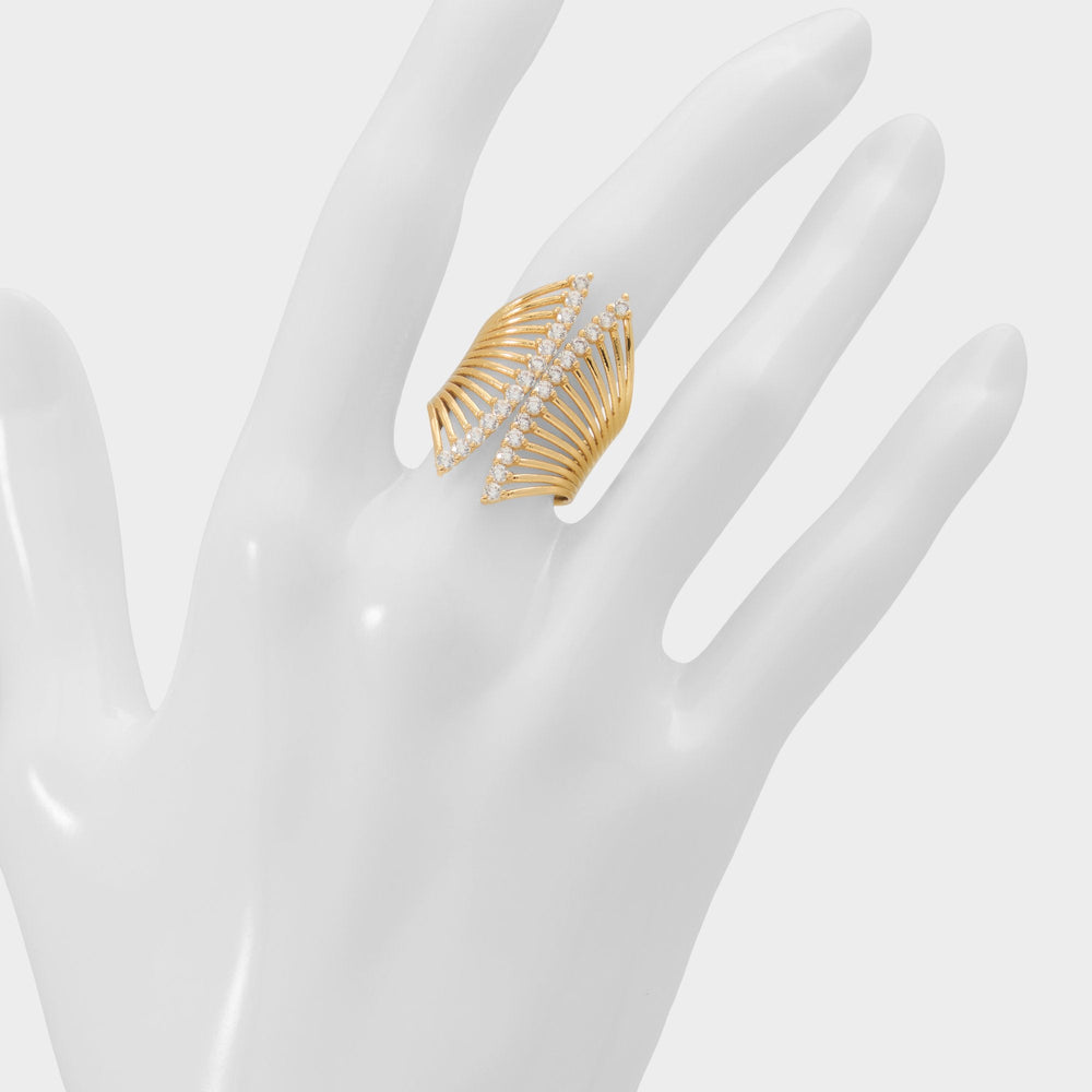Aldo Glimmery in Gold Clear Multi - Stackable rings Gold/clear multi