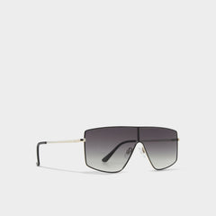 Aldo Priren Black/Gold Multi Women's Shield - Shield sunglasses Black/gold multi