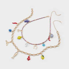 Aldo Amalfie Red Women's Necklaces - Charm necklace Red