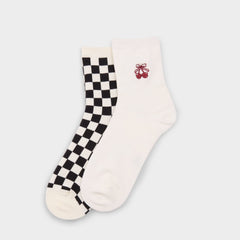 Aldo Cherryup in Black White - Socks Black/white