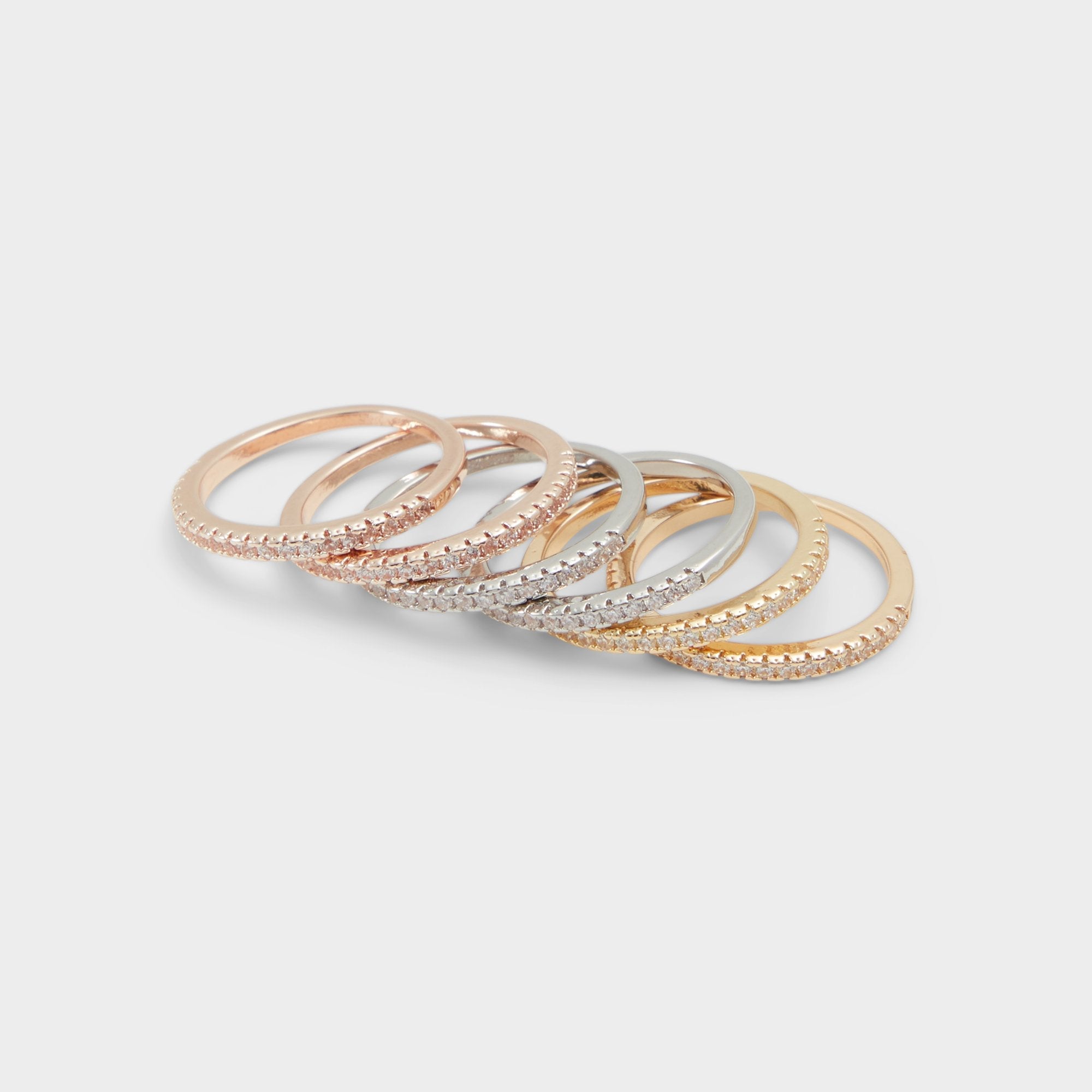 Aldo Lamilly Metallic Multi Women's Cubic Zirconia - Multi finger rings Metallic multi