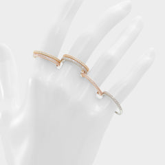 Aldo Lamilly Metallic Multi Women's Cubic Zirconia - Multi finger rings Metallic multi
