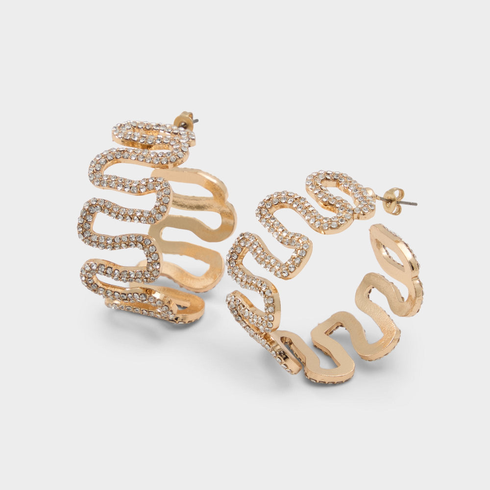 Aldo Estele in Gold Clear Multi - Hoop earrings Gold/Clear Multi