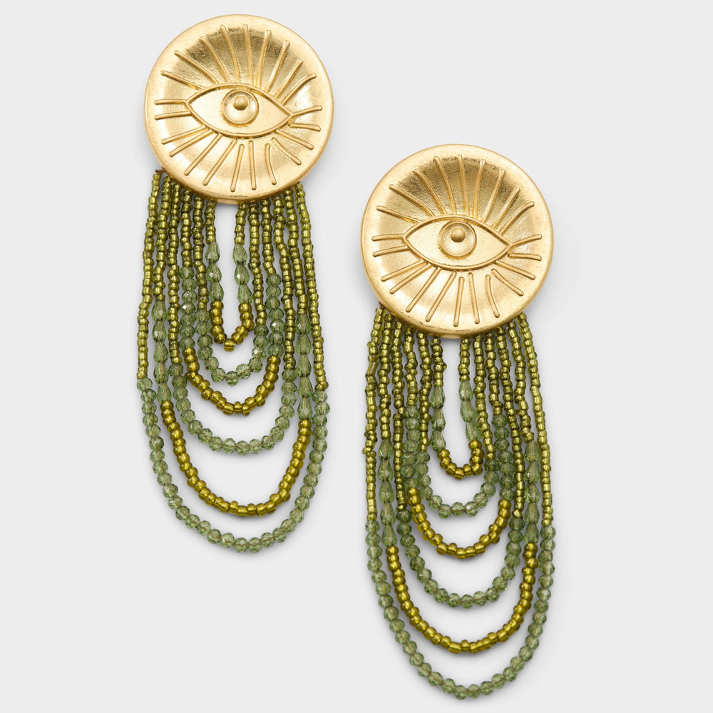 Aldo Eyeconic in Green - Chandelier earrings Green