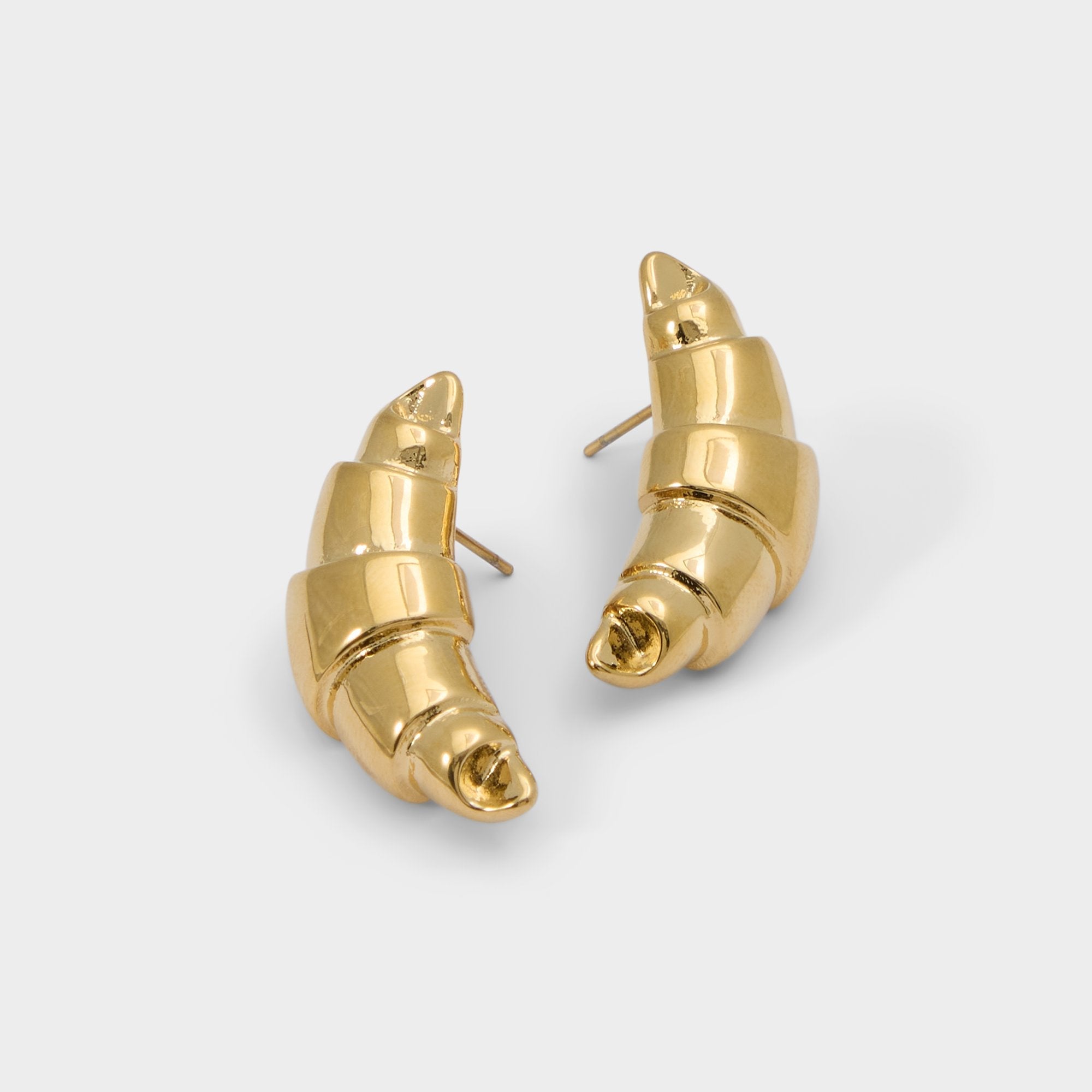 Aldo Croissants Gold Women's Stainless Steel - Button earrings Gold