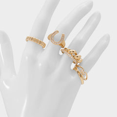 Aldo Luckyrings in Gold Clear Multi - Multi finger rings Gold/Clear Multi