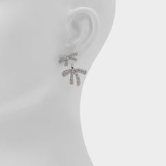 Aldo Bows in Silver Clear Multi - Earrings Silver/clear multi