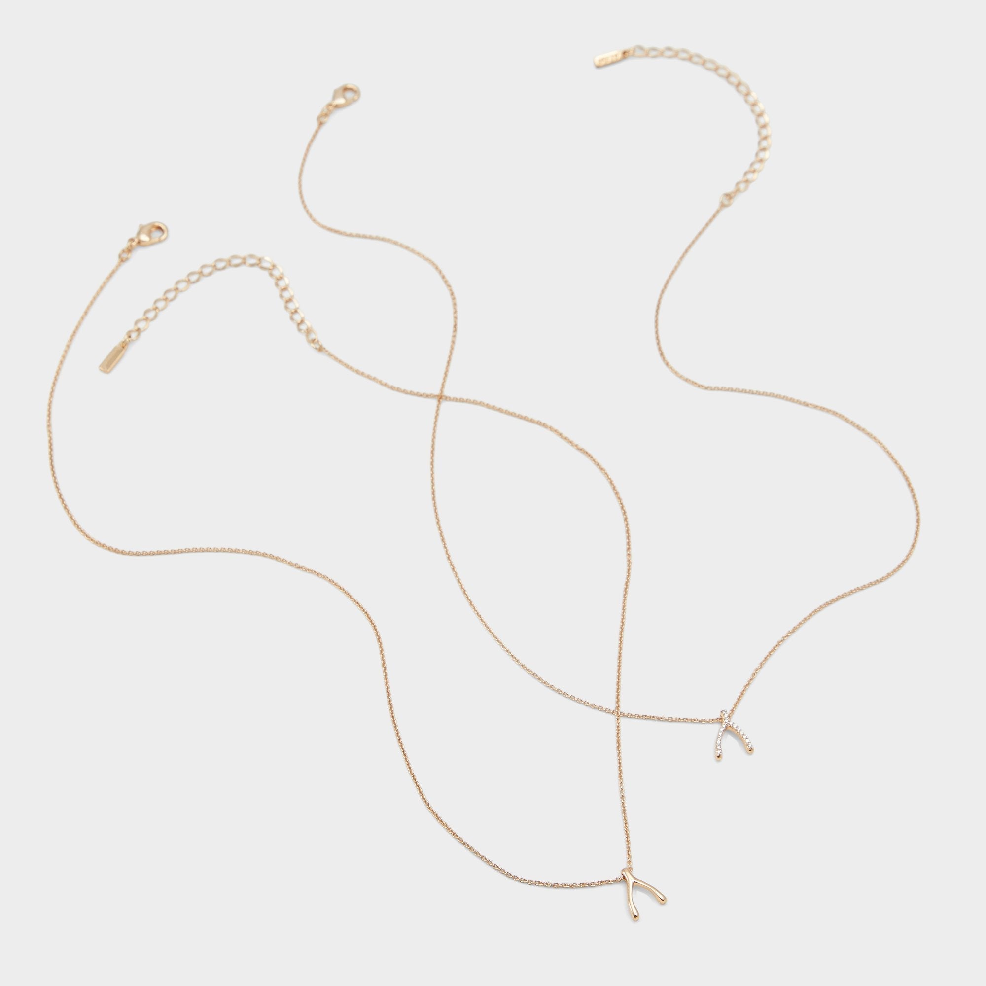 Aldo Makeawish Gold/Clear Multi Women's Necklaces - Gift set Gold/Clear Multi