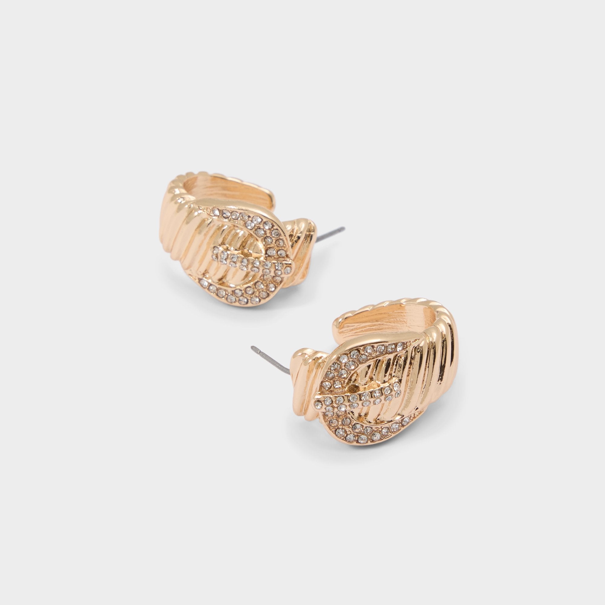 Aldo Cintura in Gold Clear Multi - Hoop earrings Gold/clear multi