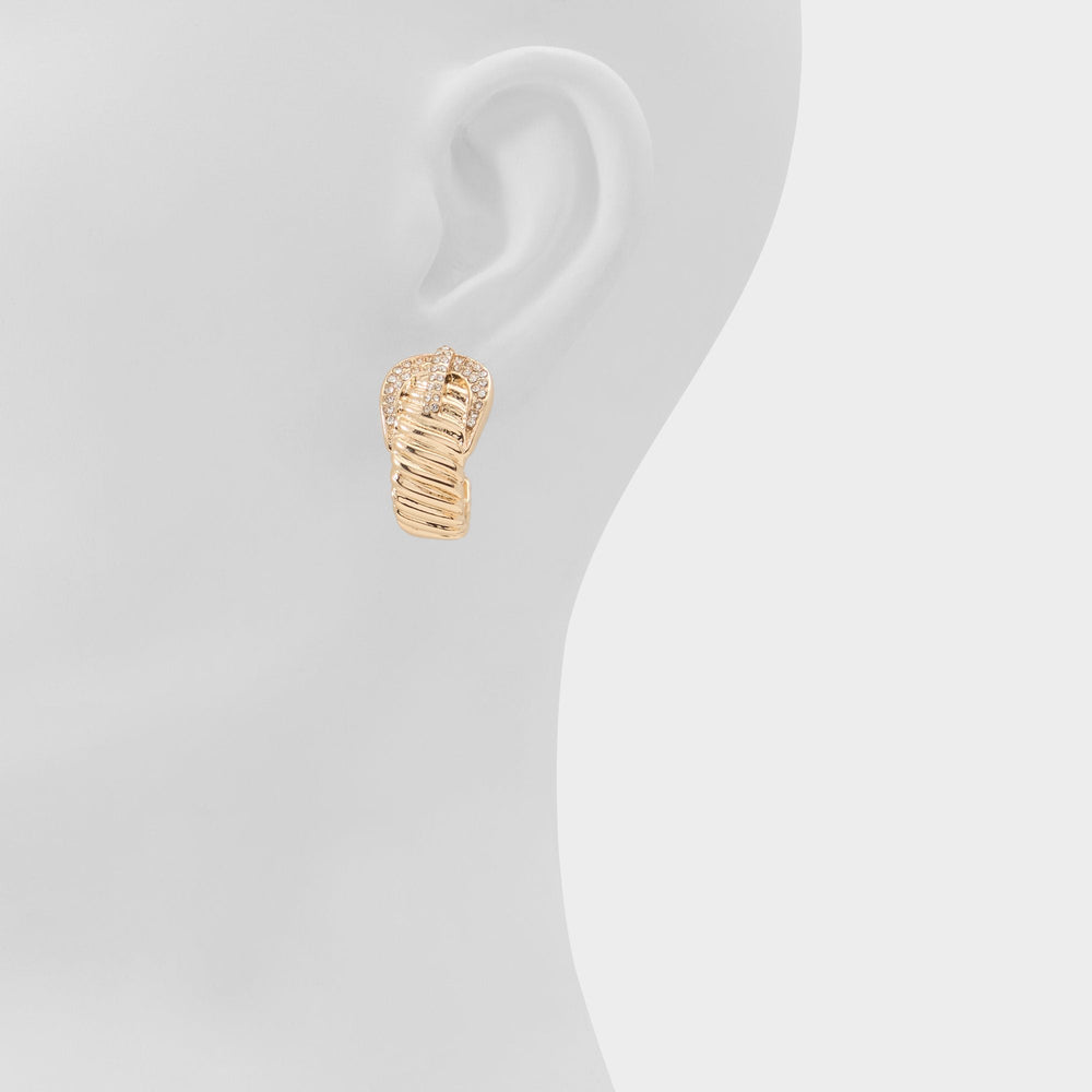 Aldo Cintura in Gold Clear Multi - Hoop earrings Gold/clear multi