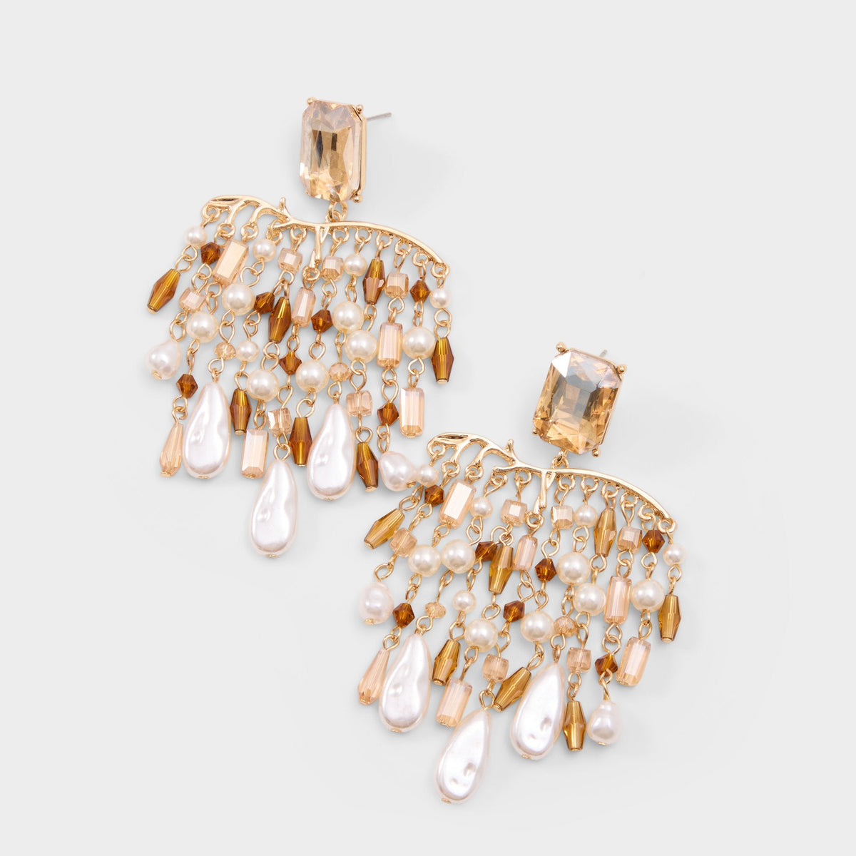 Aldo Goldest in Champagne - Chandelier earrings Champagne