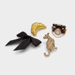 Aldo Chicpins in Black Gold Multi - Decorative brooch Black/gold multi