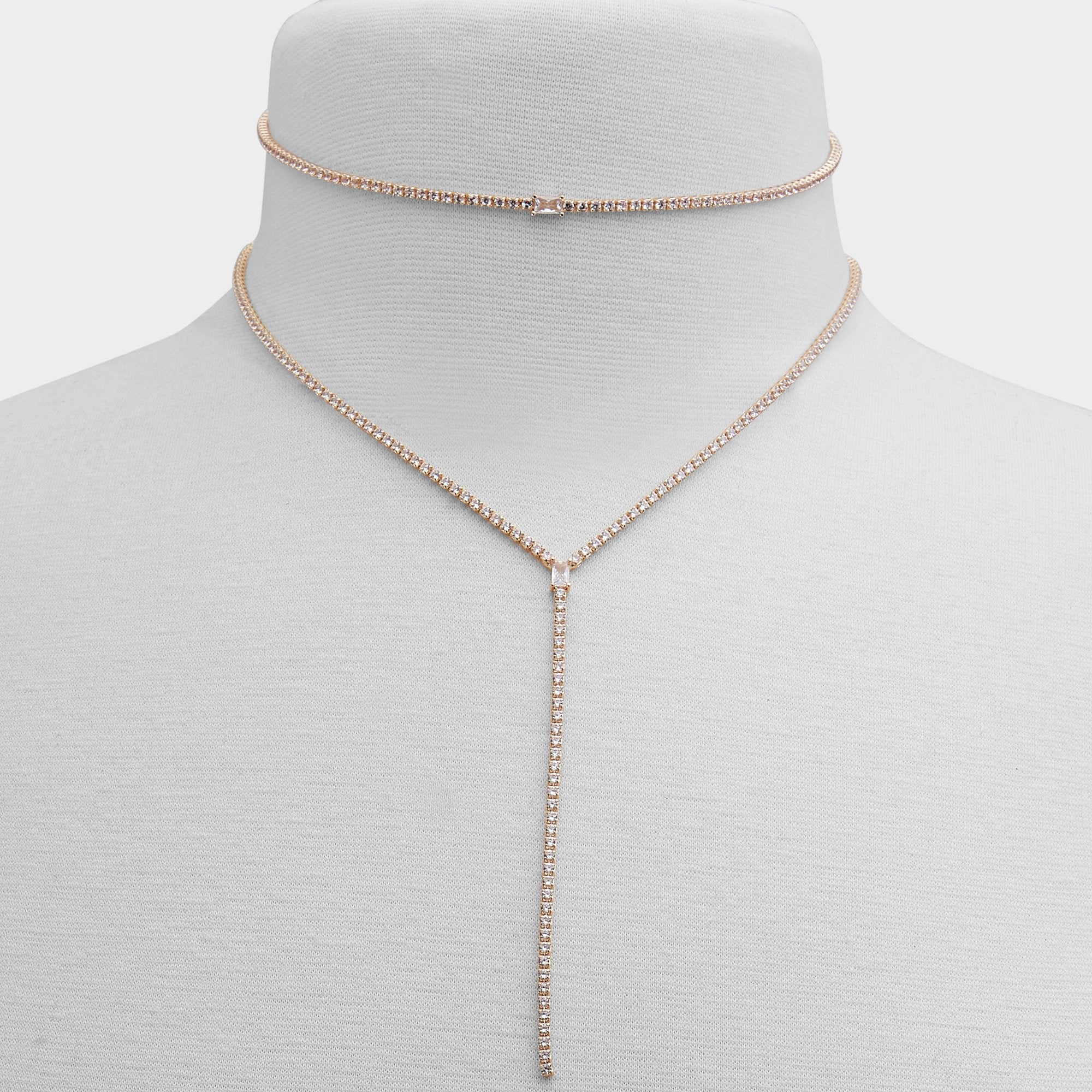 Aldo Alata Gold/Clear Multi Women's Cubic Zirconia - Necklace Gold/Clear Multi