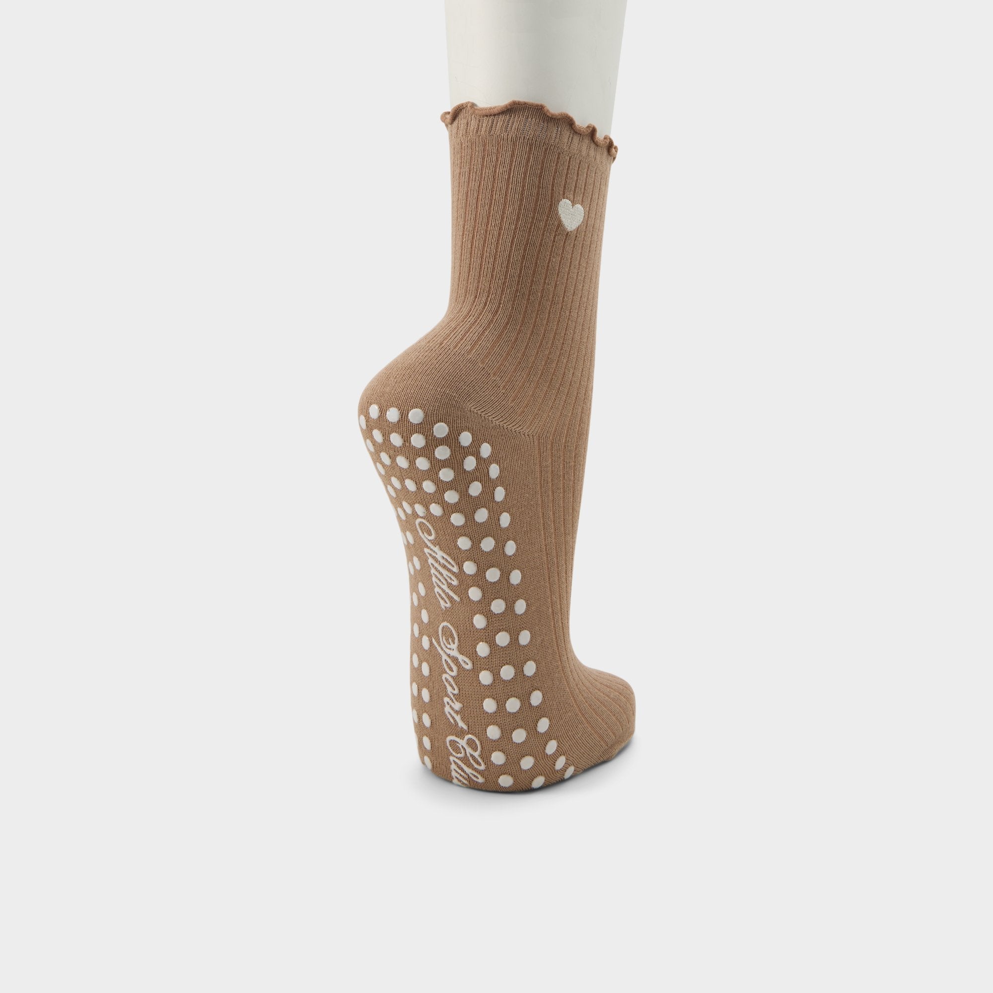 Aldo Pilatesock in Dark Beige - Pilates socks Dark beige