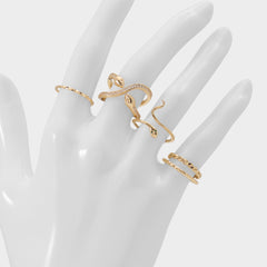 Aldo Blancan Gold/Clear Multi Women's Rings - Multi finger rings Gold/Clear Multi