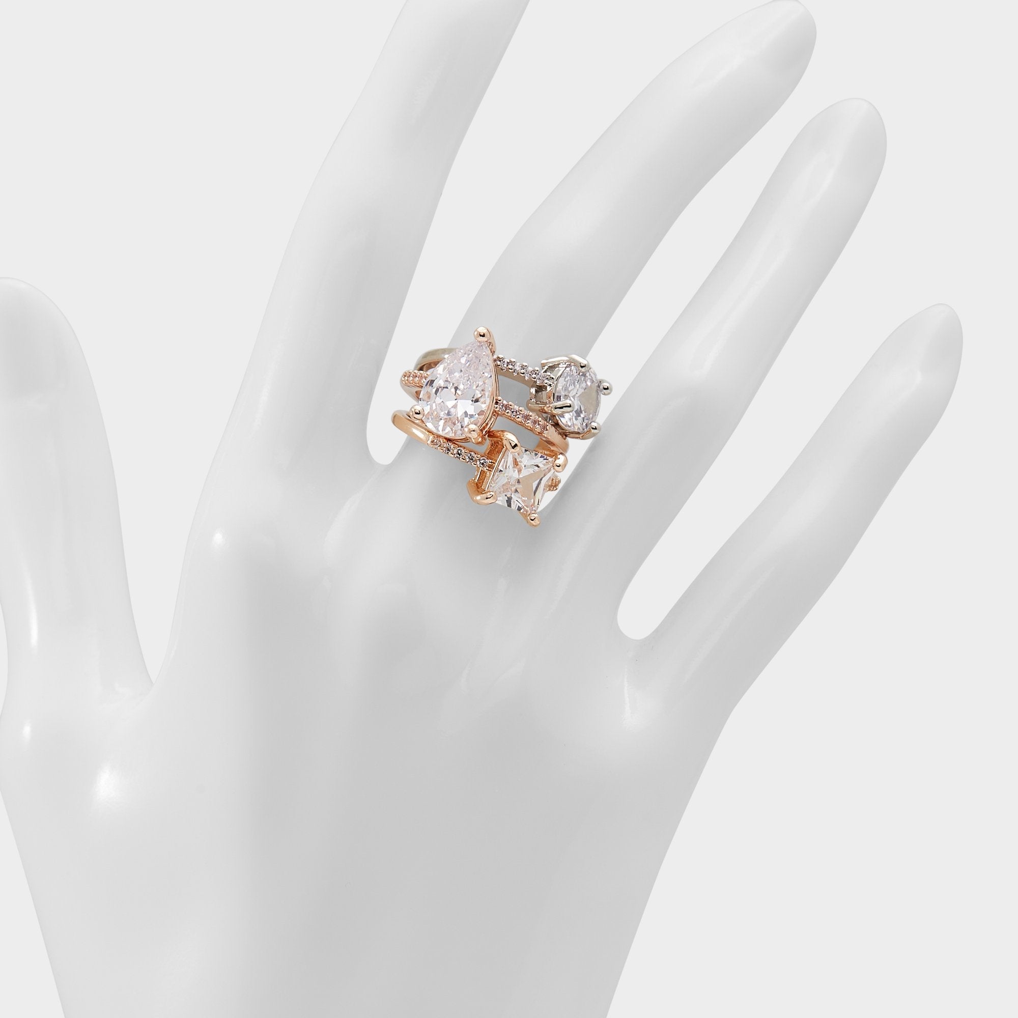 Aldo Alabridar Metallic Multi Women's Cubic Zirconia - Stackable rings Metallic Multi