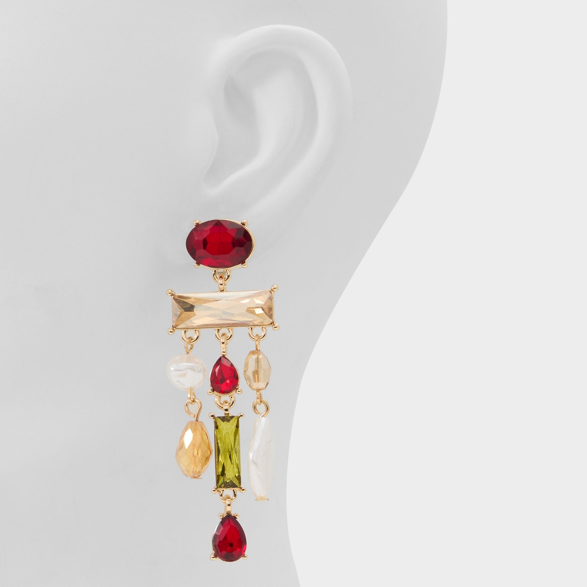 Aldo Savannahh in Bordo - Chandelier earrings Bordo