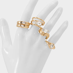 Aldo Abyweth in Gold Clear Multi - Multi finger rings Gold/Clear Multi