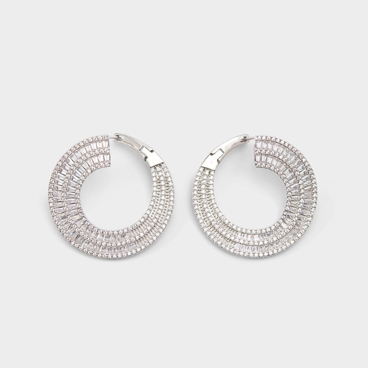 Aldo Caldy Silver/Clear Multi Women's Earrings - Hoop earrings Silver/Clear Multi