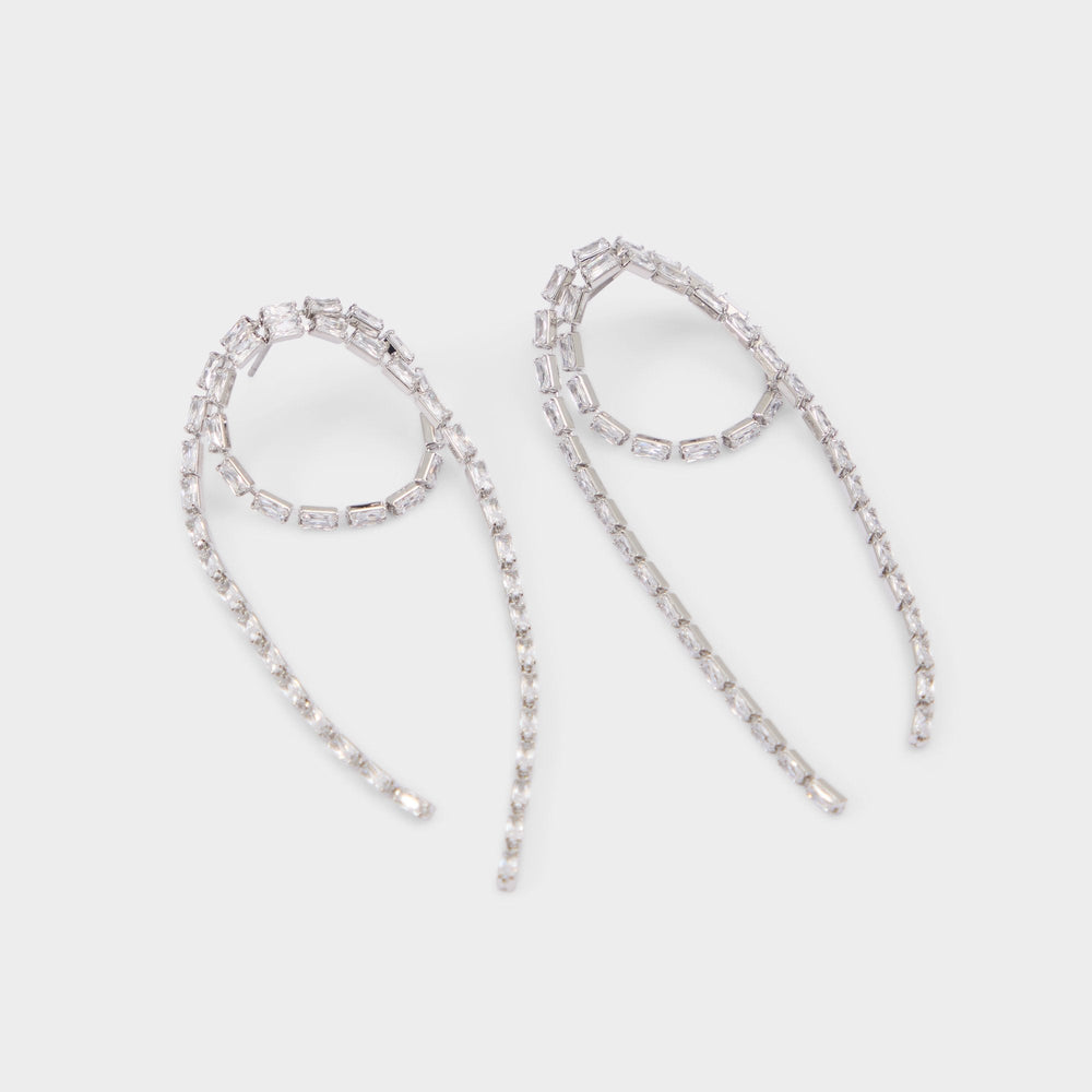 Aldo Wude in Silver Clear Multi - Chandelier earrings Silver/clear multi
