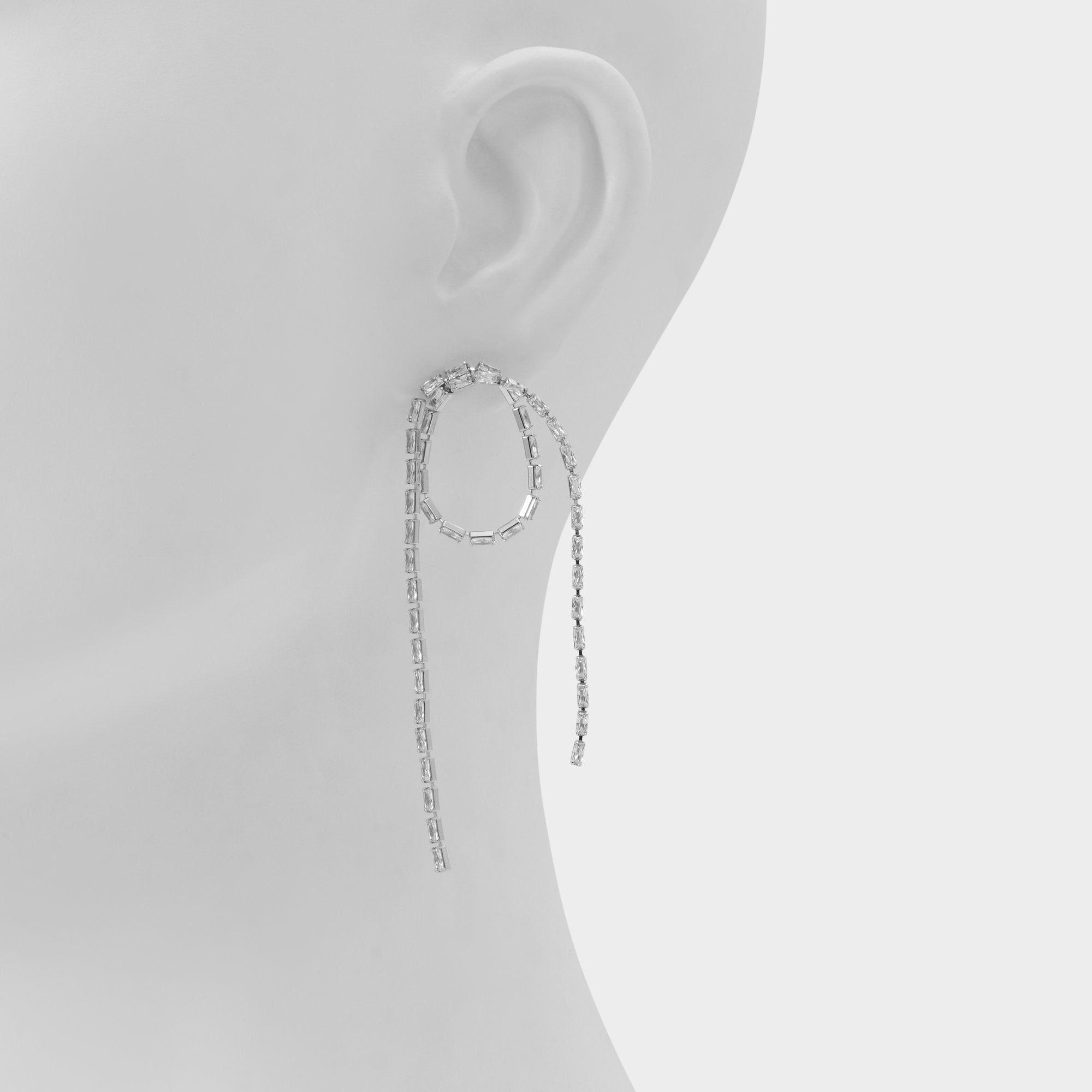 Aldo Wude in Silver Clear Multi - Chandelier earrings Silver/clear multi