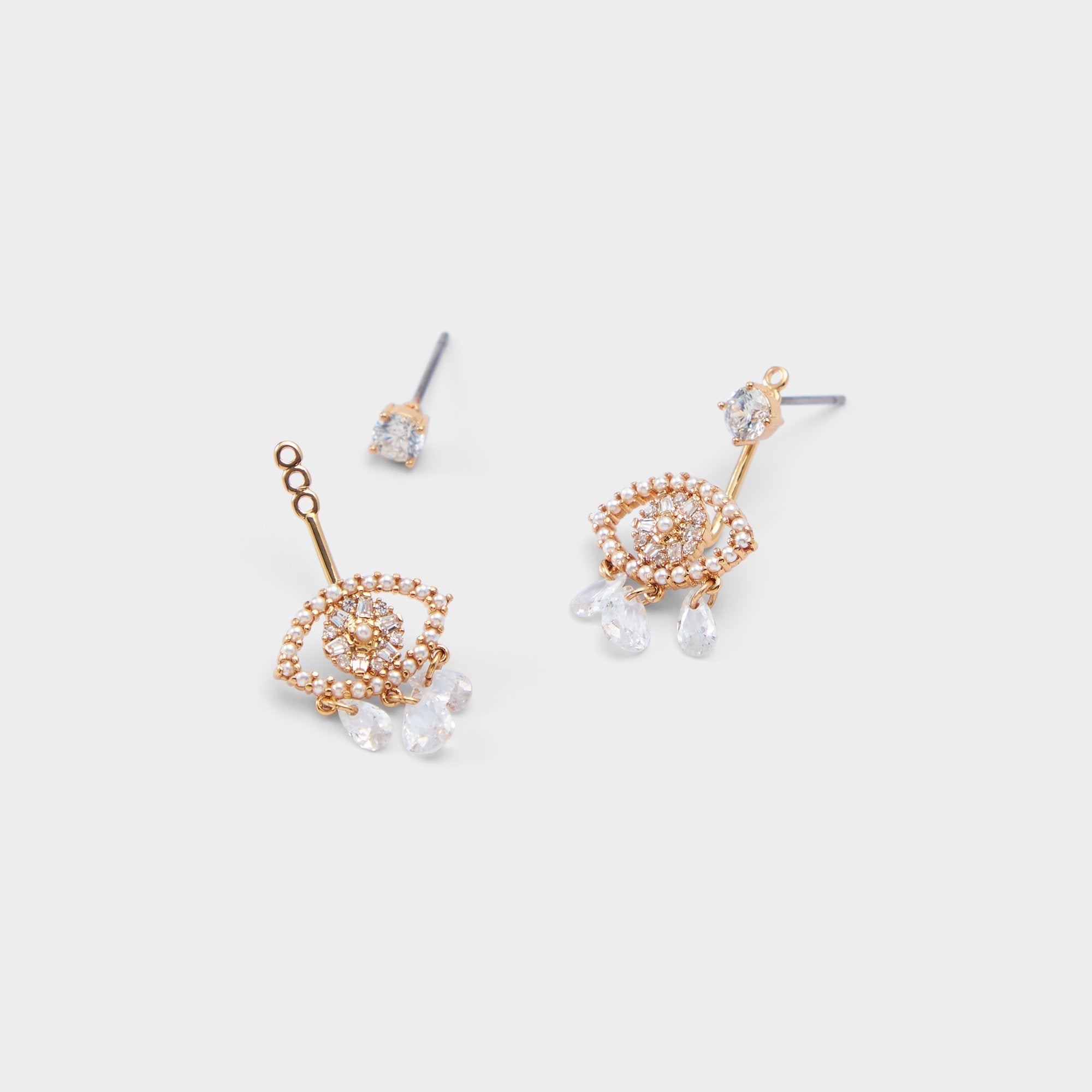 Aldo Eulalie Gold/Clear Multi Women's Gold plated - Earrings Gold/Clear Multi