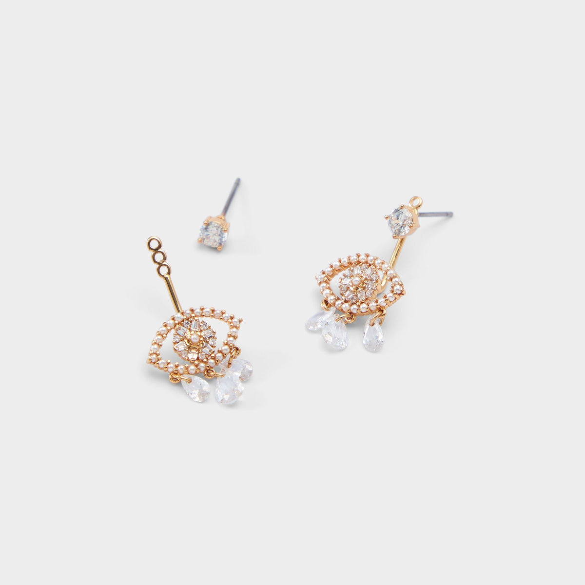 Aldo Eulalie Gold/Clear Multi Women's Gold plated - Earrings Gold/Clear Multi