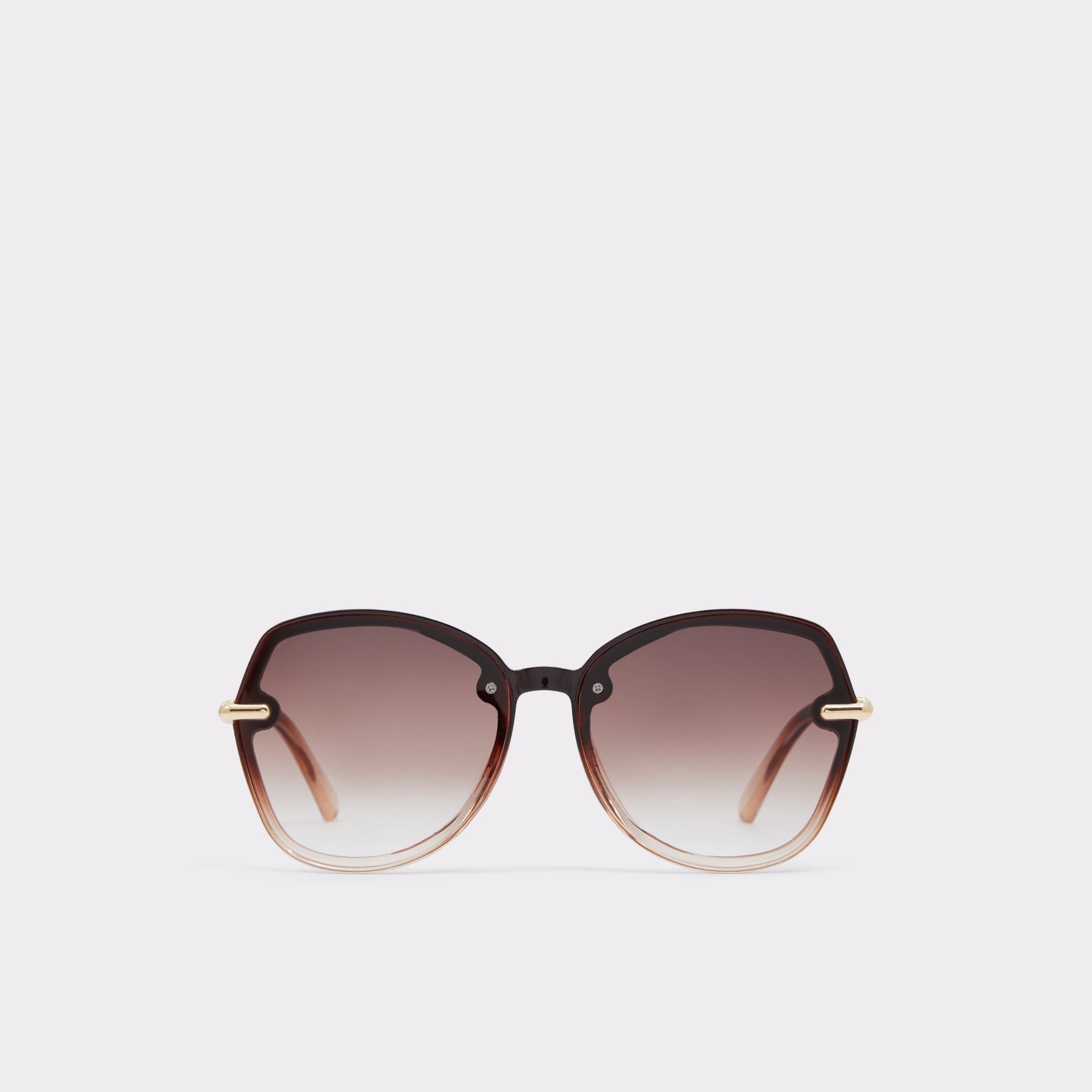 Aldo Cortegaca Brown Women's Round - Square sunglasses Brown