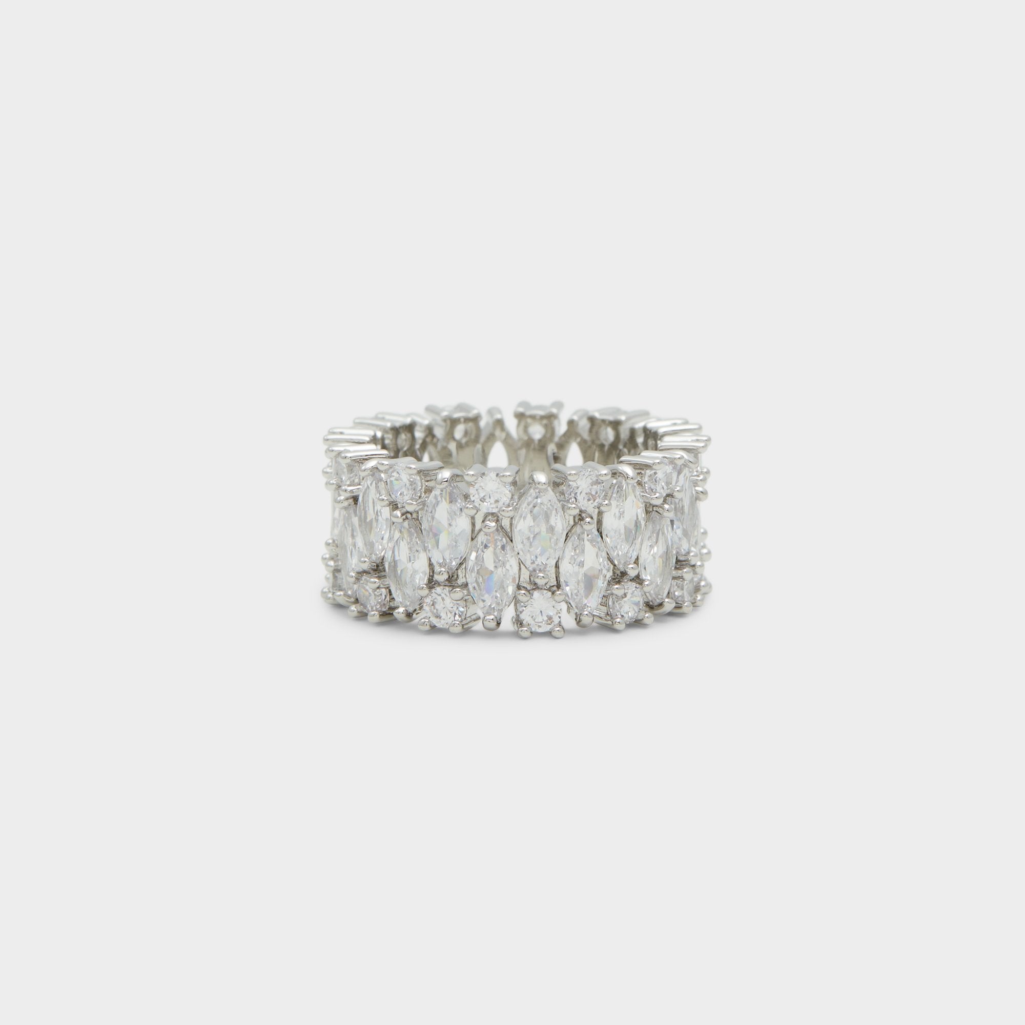 Aldo Nikka Silver/Clear Multi Women's Cubic Zirconia - Ring Silver/Clear Multi