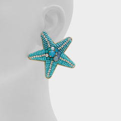 Aldo Starfishh in Turquoise - Statement earrings Turquoise