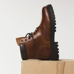 Aldo Draco in Cognac - Combat boot, Lug sole Cognac