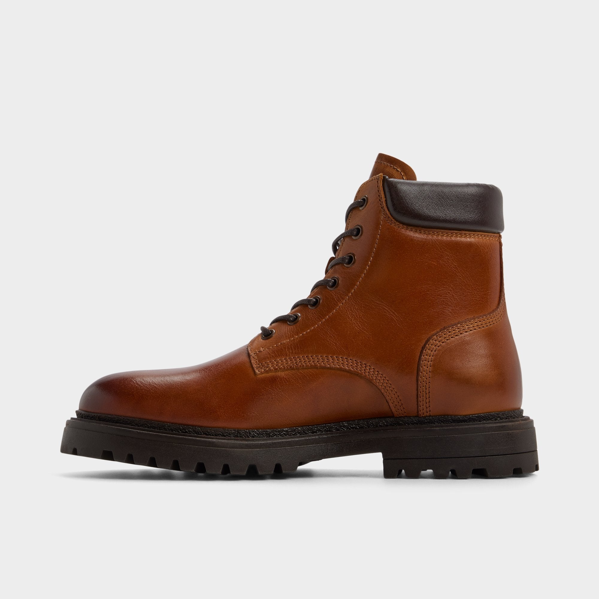 Aldo Draco in Cognac - Combat boot, Lug sole Cognac