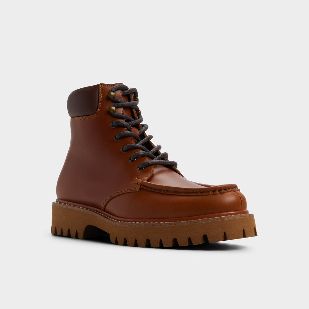 Aldo Grier in Cognac - Combat boot, Lug sole Cognac