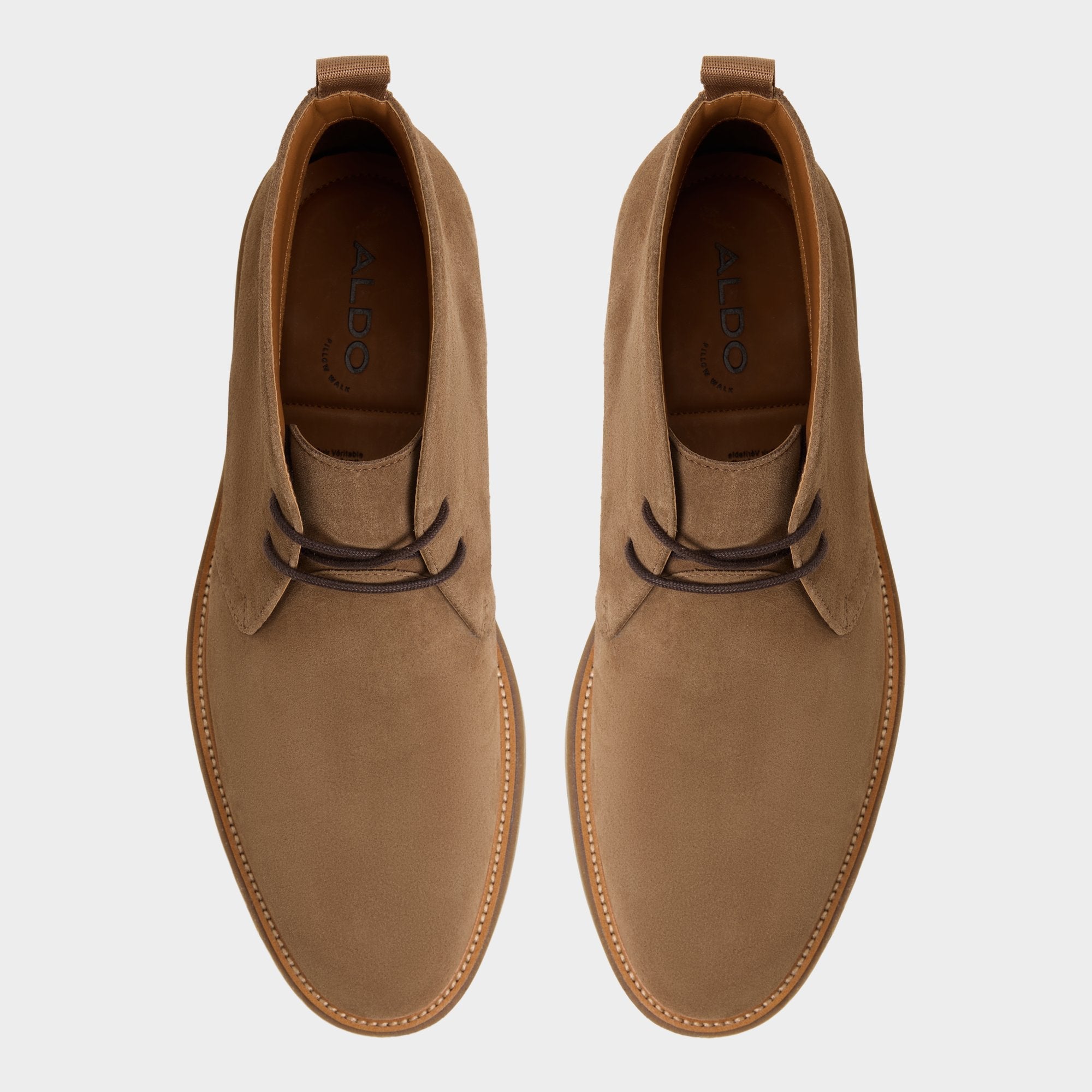 Aldo Jefrey Dark Brown Leather Suede Men's Chukka boots - Chukka boot Dark Brown