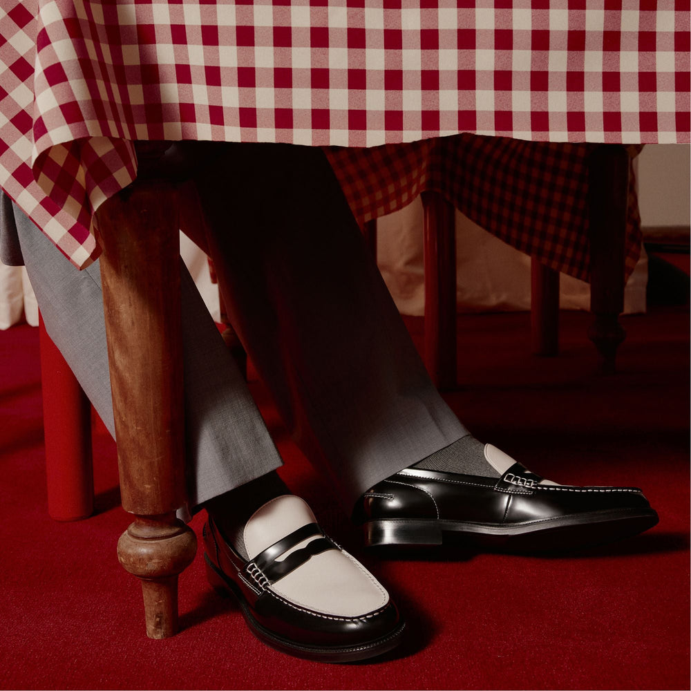 Aldo Kieran Black/White Men's Dress Shoes - Loafer Black/white