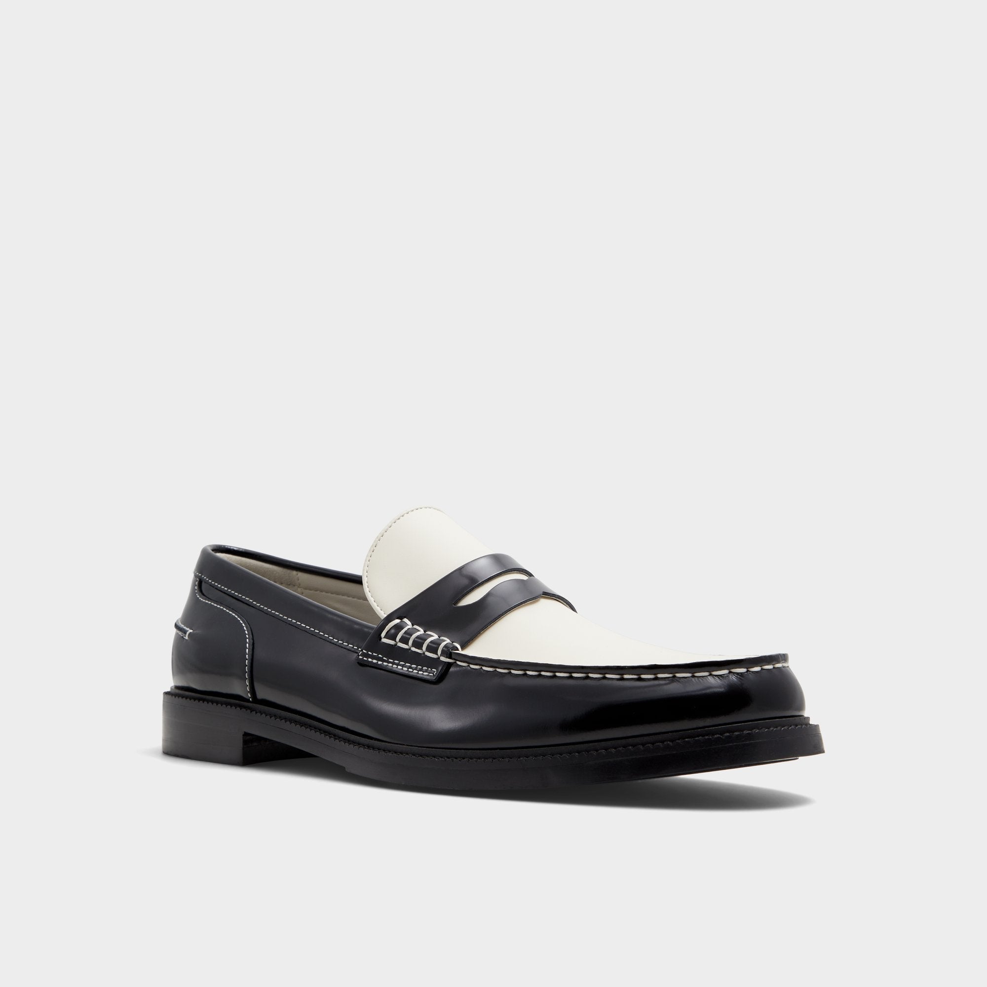 Aldo Kieran Black/White Men's Dress Shoes - Loafer Black/white